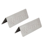 2Pcs Metal Stainless Steel Reserved Sign Double Sided Reserved Table Signs for Restaurants Bar Cafe Tea Room Hotel