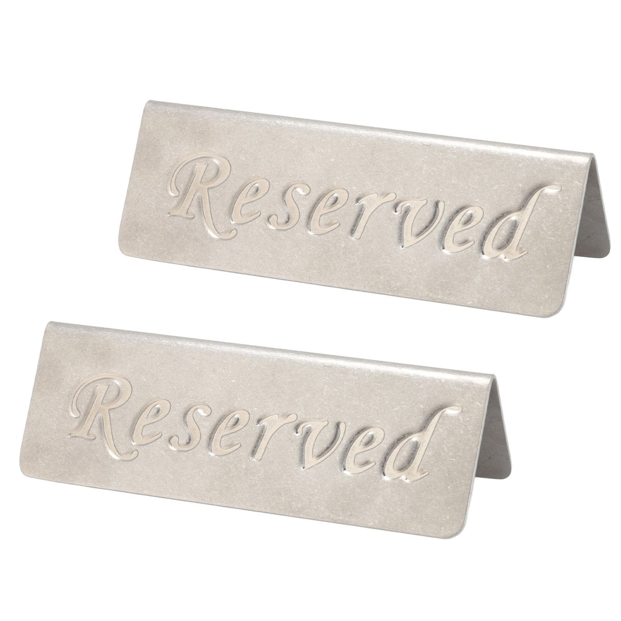 2Pcs Metal Stainless Steel Reserved Sign Double Sided Reserved Table Signs for Restaurants Bar Cafe Tea Room Hotel