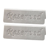 2Pcs Metal Stainless Steel Reserved Sign Double Sided Reserved Table Signs for Restaurants Bar Cafe Tea Room Hotel