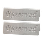2Pcs Metal Stainless Steel Reserved Sign Double Sided Reserved Table Signs for Restaurants Bar Cafe Tea Room Hotel