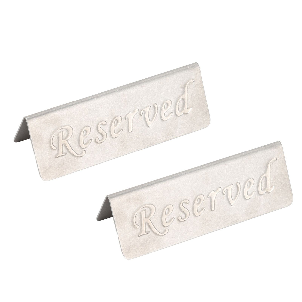 2Pcs Metal Stainless Steel Reserved Sign Double Sided Reserved Table Signs for Restaurants Bar Cafe Tea Room Hotel