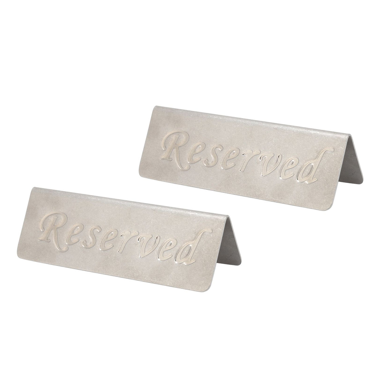 2Pcs Metal Stainless Steel Reserved Sign Double Sided Reserved Table Signs for Restaurants Bar Cafe Tea Room Hotel