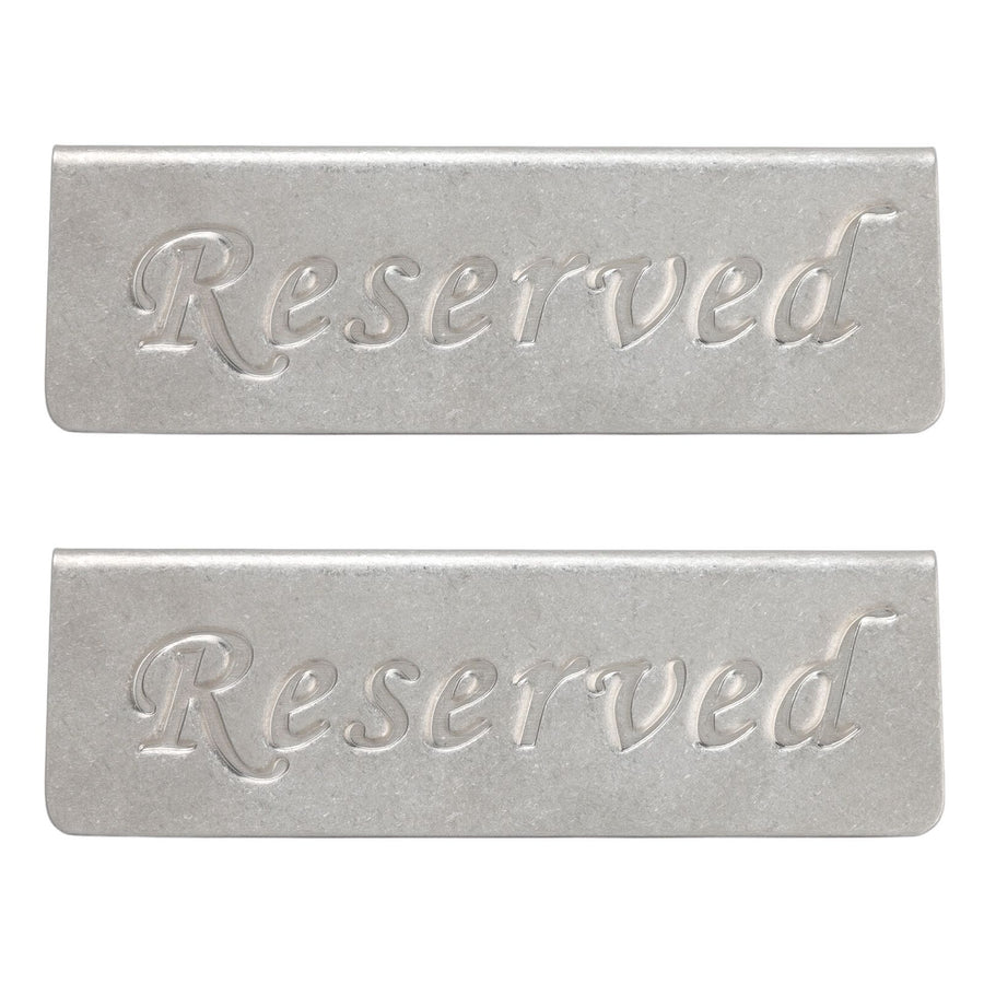 2Pcs Metal Stainless Steel Reserved Sign Double Sided Reserved Table Signs for Restaurants Bar Cafe Tea Room Hotel