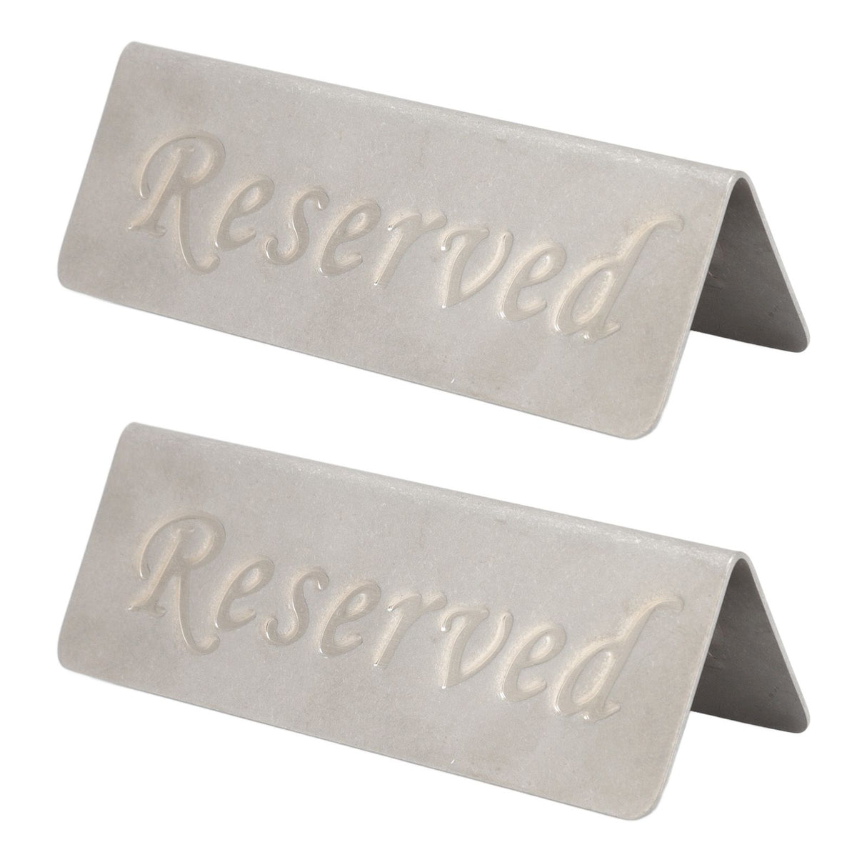 2Pcs Metal Stainless Steel Reserved Sign Double Sided Reserved Table Signs for Restaurants Bar Cafe Tea Room Hotel