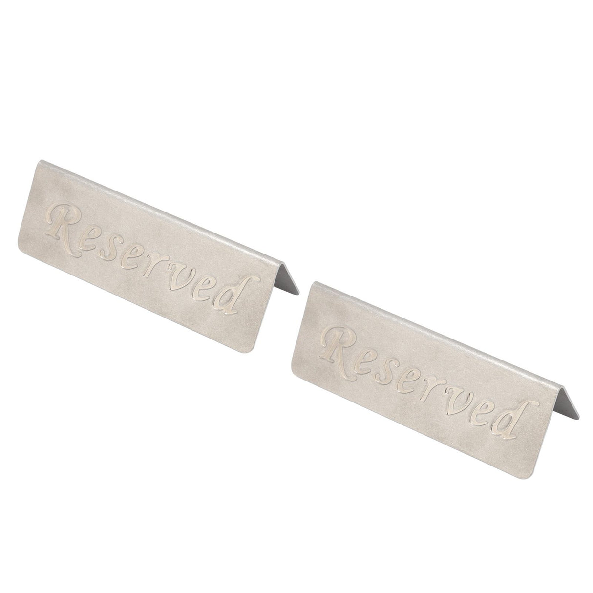 2Pcs Metal Stainless Steel Reserved Sign Double Sided Reserved Table Signs for Restaurants Bar Cafe Tea Room Hotel