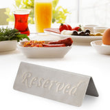 2Pcs Metal Stainless Steel Reserved Sign Double Sided Reserved Table Signs for Restaurants Bar Cafe Tea Room Hotel - Extra Image