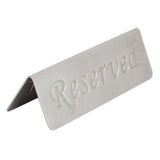 2Pcs Metal Stainless Steel Reserved Sign Double Sided Reserved Table Signs for Restaurants Bar Cafe Tea Room Hotel - Extra Image