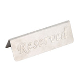 2Pcs Metal Stainless Steel Reserved Sign Double Sided Reserved Table Signs for Restaurants Bar Cafe Tea Room Hotel