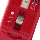 Rice Dispenser Transparent Clear Scale Funnel Type Dust Proof Household Rice Bucket for Soybean Oatmeal L Red 7.1 X 16.3 X 16.1in - 45-Degree Angle