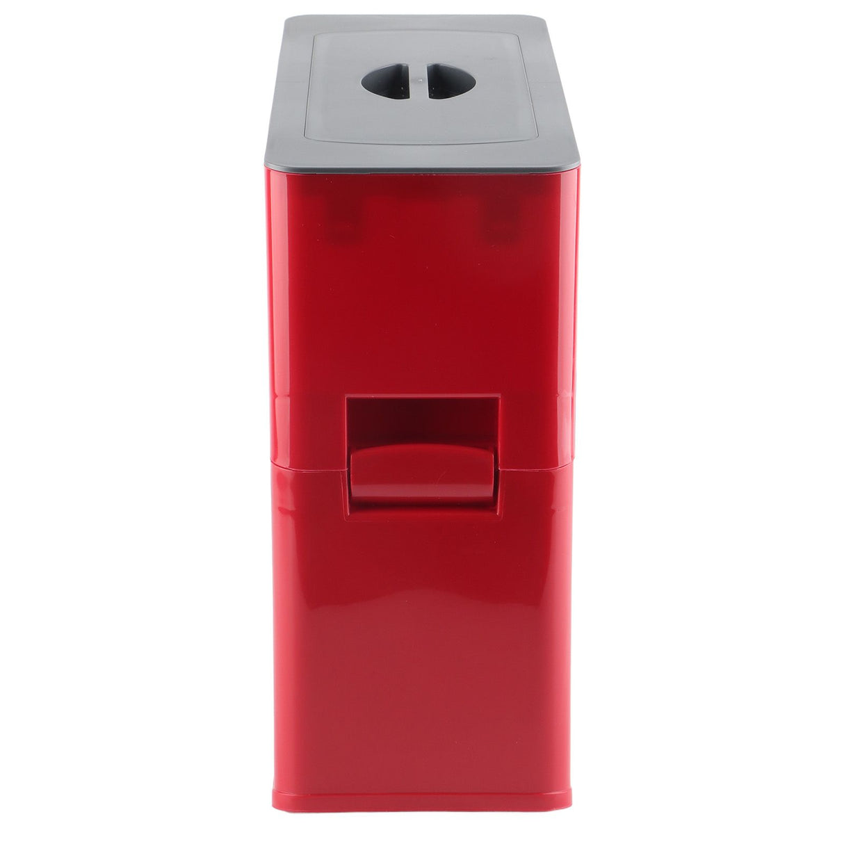 Rice Dispenser Transparent Clear Scale Funnel Type Dust Proof Household Rice Bucket for Soybean Oatmeal S Red 13.4 X 5.9 X 13.8in
