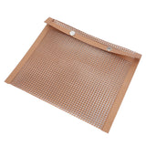 Grilling Pouches Fiberglass Mesh Non Stick High Temperature Resistant BBQ Bags for Kitchen Home