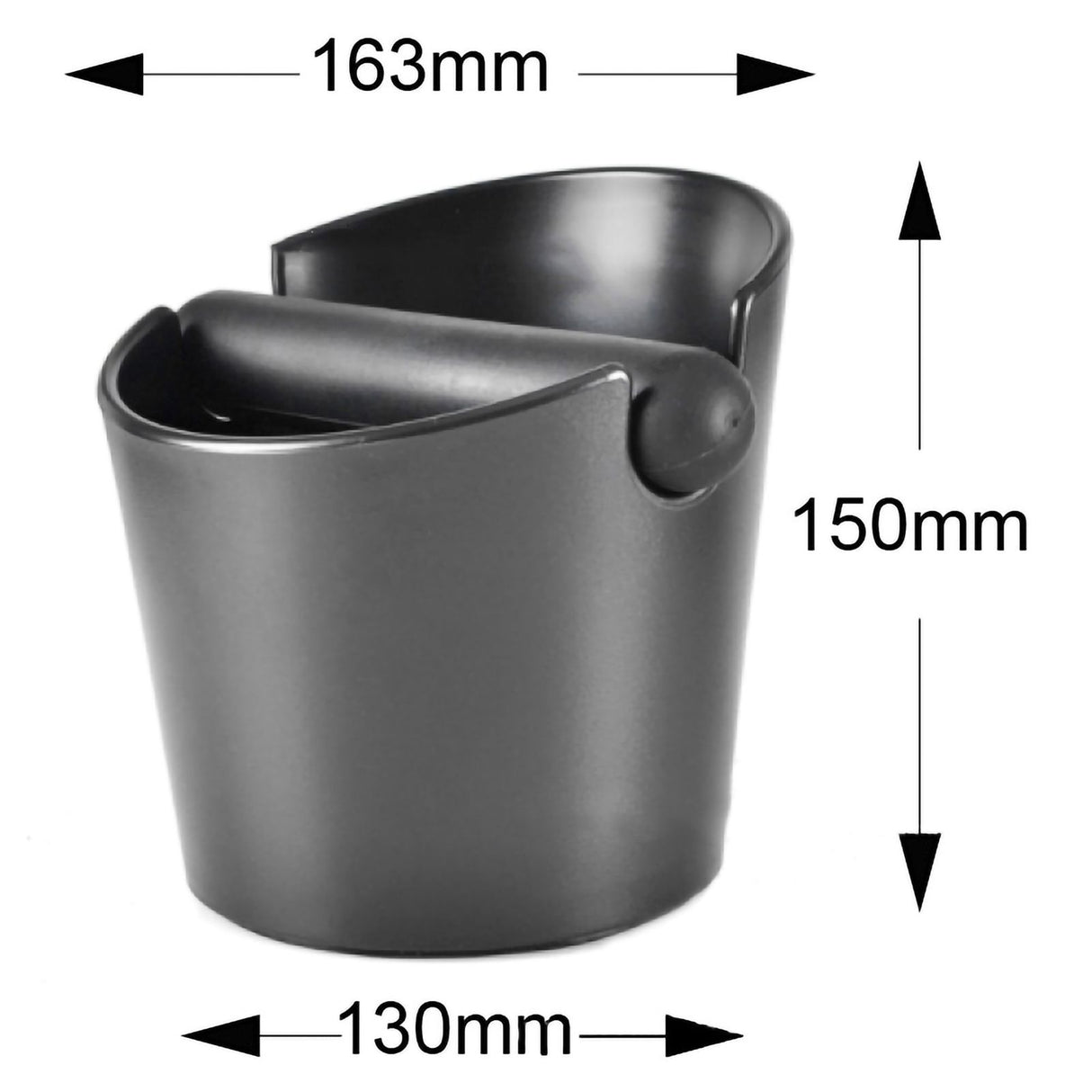 Coffee Knocking Grounds Box ABS Coffee Dump Bin Coffee Ground Knock Container for Home Restaurant 16.3x15x13cm