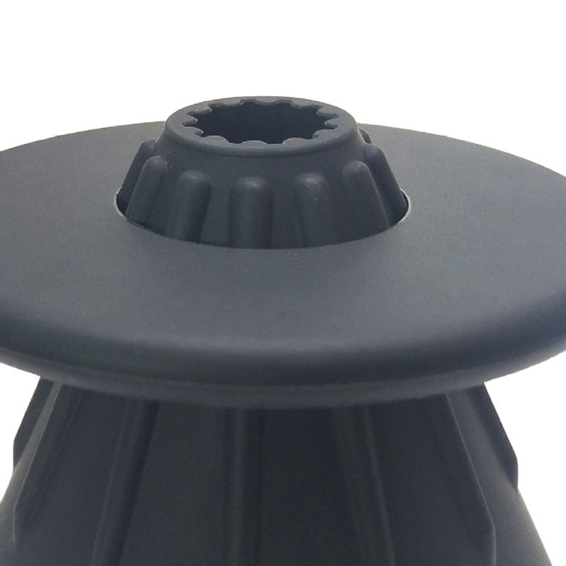 Coffee Filter Cup Food Grade Silicone Conical Coffee Dripper with Isolation Ring for Home Black