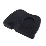 Coffee Press Pad Food Grade Silicone Odorless Double Groove Coffee Tamper Mat for Home Cafe Black M 17.5x12.5x0.6/6.9x4.9x0.24in