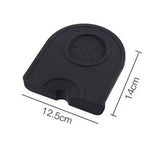 Coffee Press Pad Food Grade Silicone Odorless Double Groove Coffee Tamper Mat for Home Cafe Black S 14x12.5x0.6/5.5x4.9x0.24in