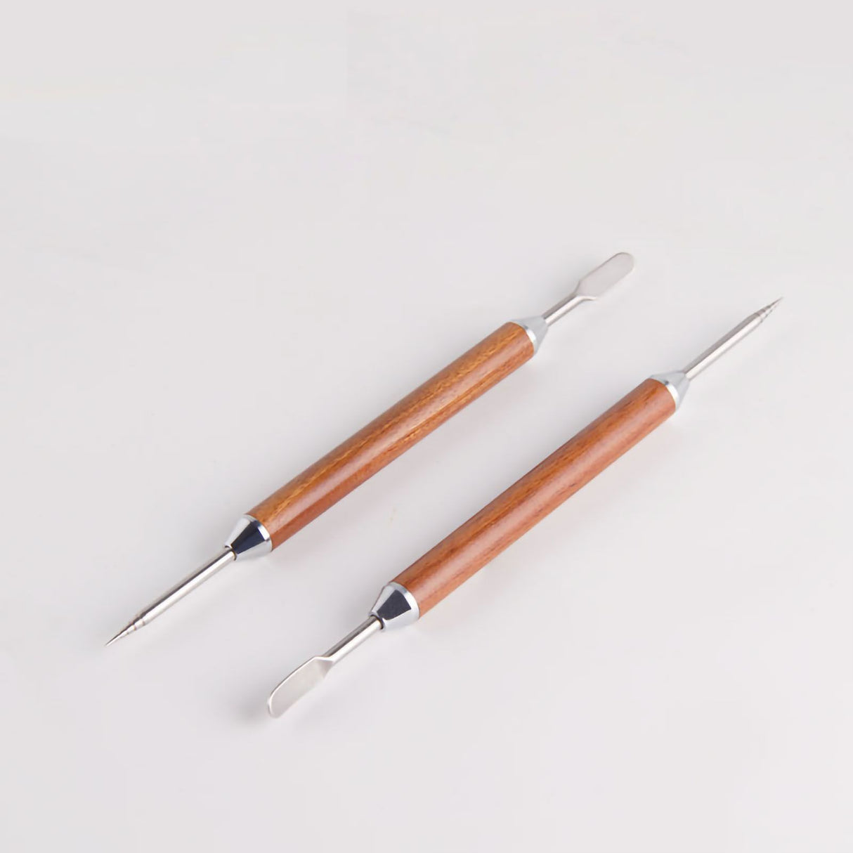 Coffee Art Needle Wood Handle Stainless Steel Latte Carving Pen DIY Coffee Art Tool Pear Wood Handle Coffee Art Needle