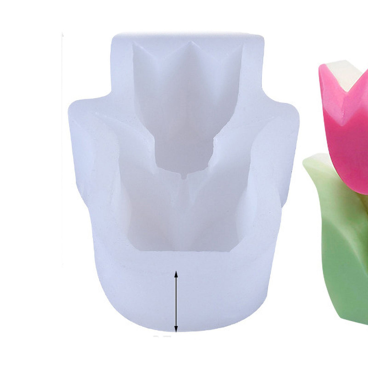 Handmade 3D Silicone Flower Mold Environmentally Friendly Flower Shaped Silicone Mold for DIY Crafts 75x102x37mm