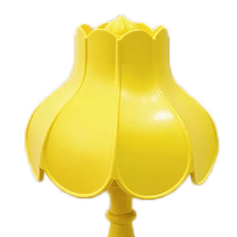 Desk Lamp Retro Lotus Leaf Ingenious Lovely 3 Light Sources Small Table Night Lamp for Girls Bedroom Yellow