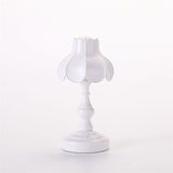 Desk Lamp Retro Lotus Leaf Ingenious Lovely 3 Light Sources Small Table Night Lamp for Girls Bedroom White - Top-Down View