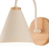 Wall Lamp Curved Simple Antirust Living Room Corridor Study Bedroom Bedside Wall Sconce for Decoration No Light Source White