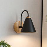 Wall Lamp Curved Simple Antirust Living Room Corridor Study Bedroom Bedside Wall Sconce for Decoration No Light Source Black
