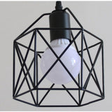 Pendant Light Modern Simple Style Industrial Robust Small Chandelier Hanging Light for Bedroom Aisle Single Head No Bulb - Side View
