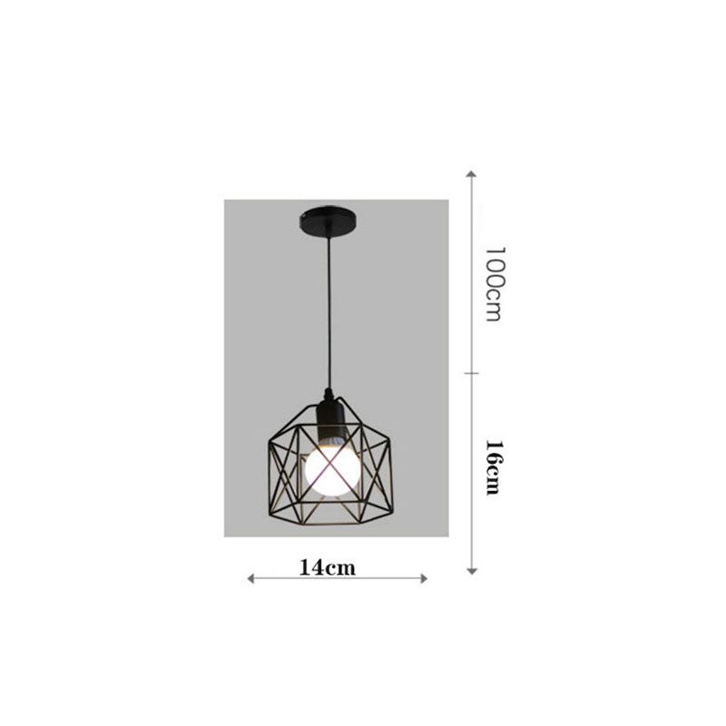 Pendant Light Modern Simple Style Industrial Robust Small Chandelier Hanging Light for Bedroom Aisle Single Head No Bulb