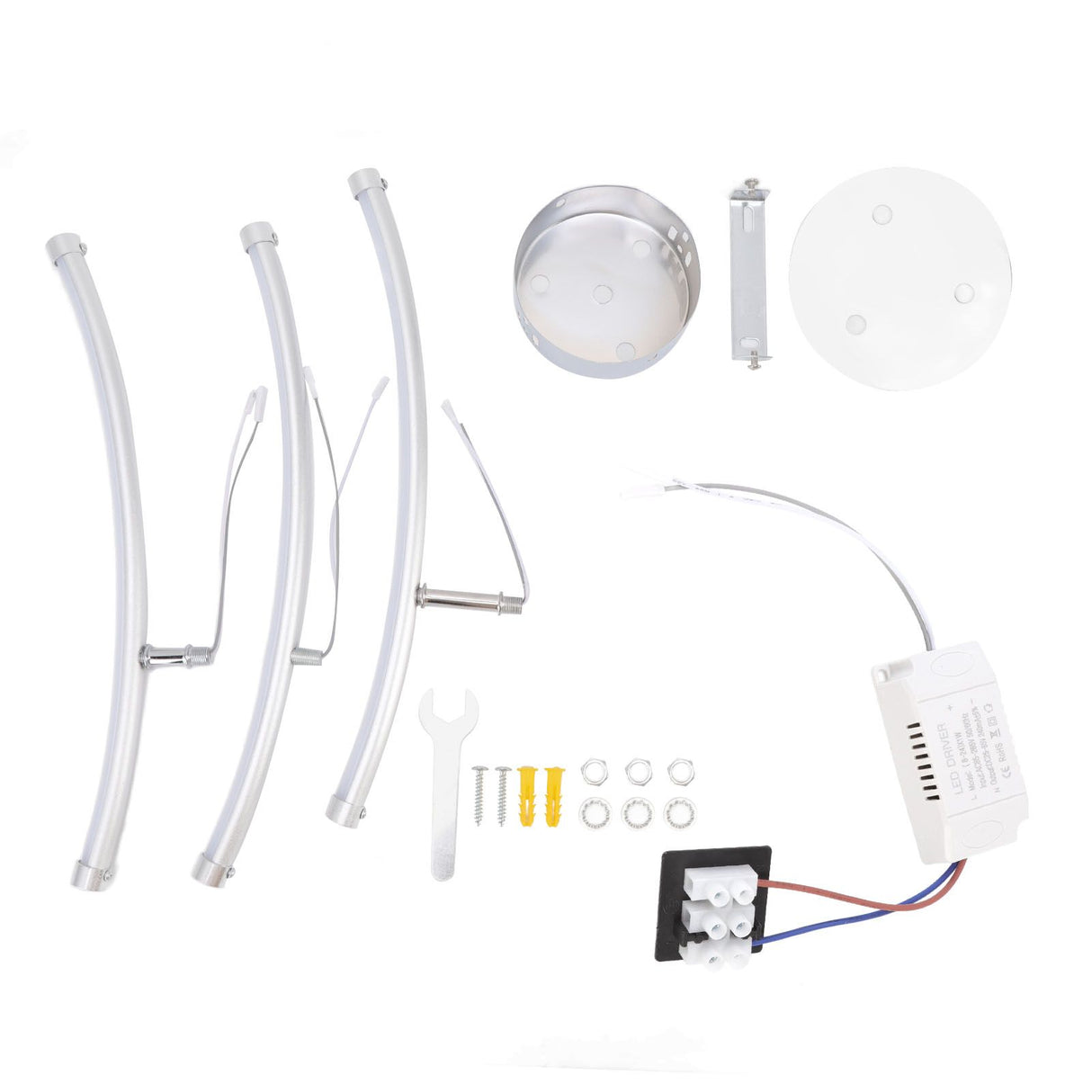 Linear Ceiling Light Trident Arc LED Linear Light 2500LM High Brightness Modern Ceiling Light for Office AC85‑265V
