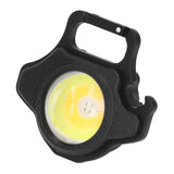 COB Small Flashlight 500LM Rechargeable Portable Mini Pocket Light with Folding Bracket for Fishing Walking and Camping - Front View
