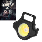 COB Small Flashlight 500LM Rechargeable Portable Mini Pocket Light with Folding Bracket for Fishing Walking and Camping