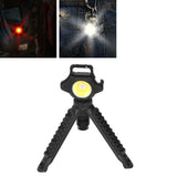 COB Small Flashlight 500LM Rechargeable Portable Mini Pocket Light with Folding Bracket for Fishing Walking and Camping