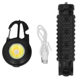 COB Small Flashlights 3 Light Modes Rechargeable Multifunctional Black Portable Pocket Light with Tripod for Fishing Home - Extra Image