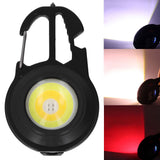 COB Small Flashlights 3 Light Modes Rechargeable Multifunctional Black Portable Pocket Light with Tripod for Fishing Home