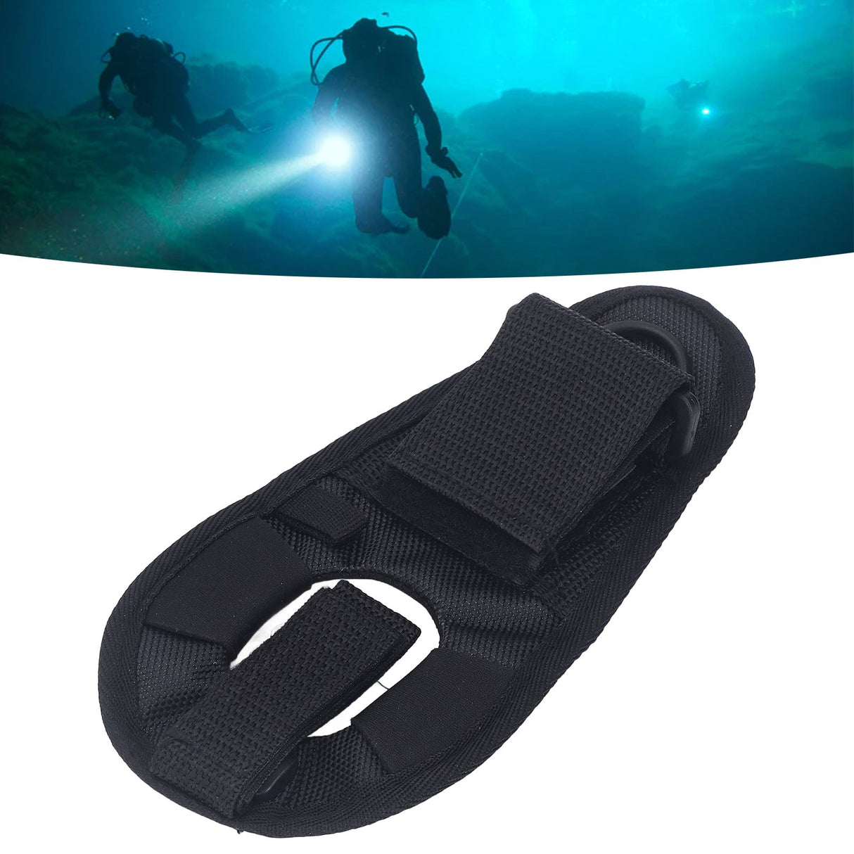 Wrist Flashlight Holster Thicken Nylon Hook and Loop Adjustable Wear Resistant Diving Torch Mount Holder