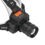 Head Lamp USB Rechargeable 3 Light Modes LED Lens 1500lm Head Flashlight for Emergency Camping Fishing
