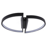 Semicircle Ceiling Light Semicircle Design Simple Style Warm Light Durable Metal LED Ceiling Light for Bedroom Kitchen - Top-Down View