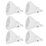 6pcs Brightness Dimming LED Spot Light Bulbs 360LM MR11 LED Landscape Track Light with Ceramic GU4 Base 110V 4W Warm Light 3000K - Front View