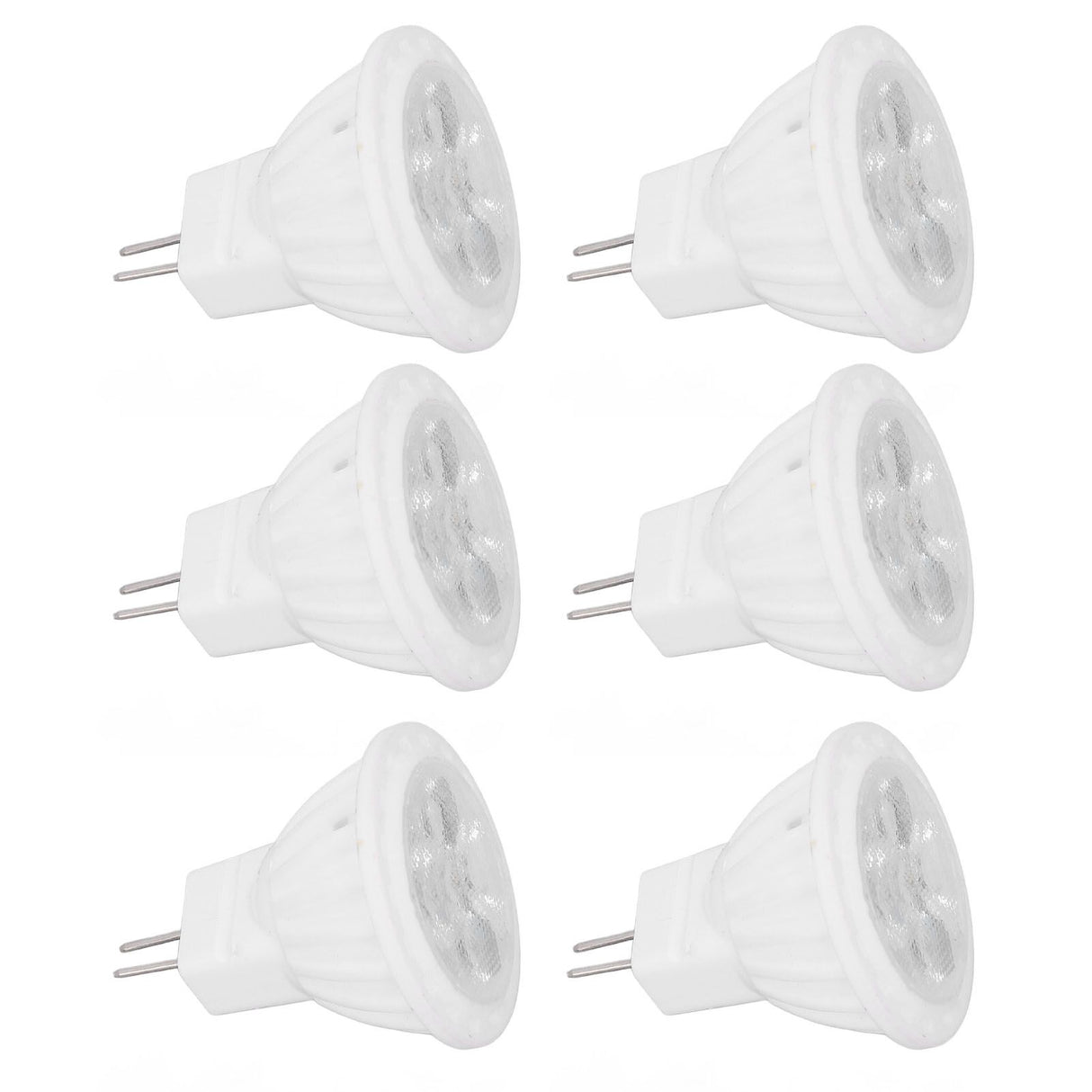 6pcs Brightness Dimming LED Spot Light Bulbs 360LM MR11 LED Landscape Track Light with Ceramic GU4 Base 110V 4W Warm Light 3000K