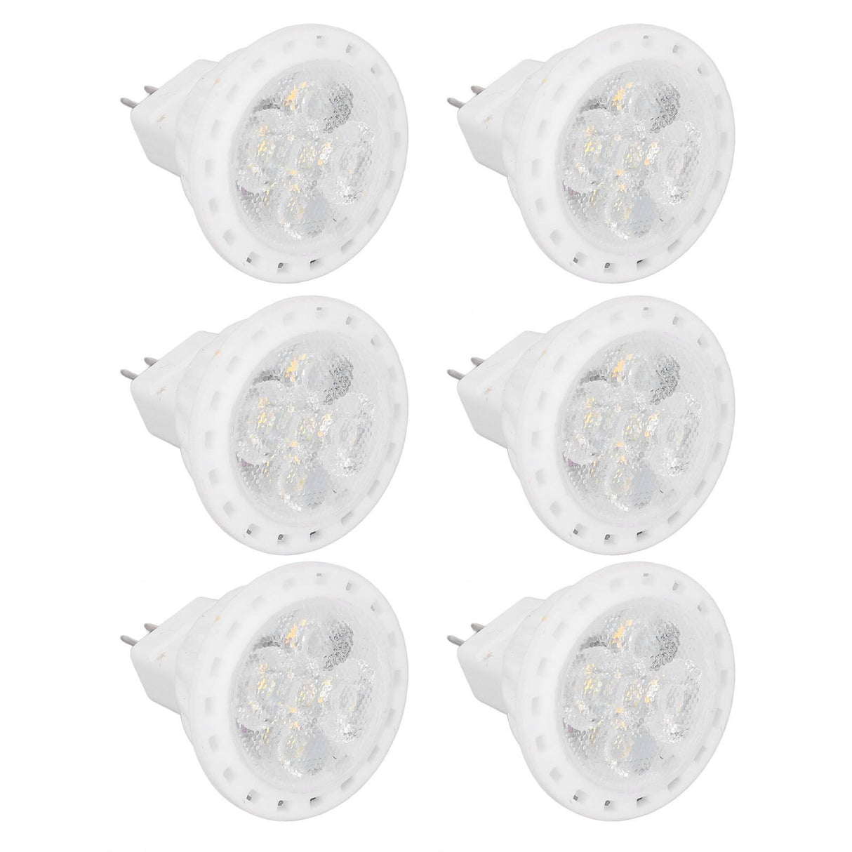 6pcs Brightness Dimming LED Spot Light Bulbs 360LM MR11 LED Landscape Track Light with Ceramic GU4 Base 110V 4W Warm Light 3000K