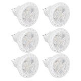 6pcs Brightness Dimming LED Spot Light Bulbs 360LM MR11 LED Landscape Track Light with Ceramic GU4 Base 110V 4W Warm Light 3000K - Top-Down View