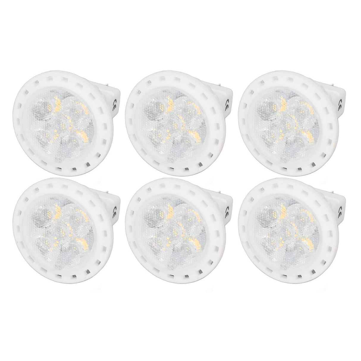 6pcs Brightness Dimming LED Spot Light Bulbs 360LM MR11 LED Landscape Track Light with Ceramic GU4 Base 110V 4W Warm Light 3000K