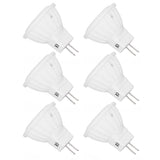6pcs Brightness Dimming LED Spot Light Bulbs 360LM MR11 LED Landscape Track Light with Ceramic GU4 Base 110V 4W Warm Light 3000K - Low Angle