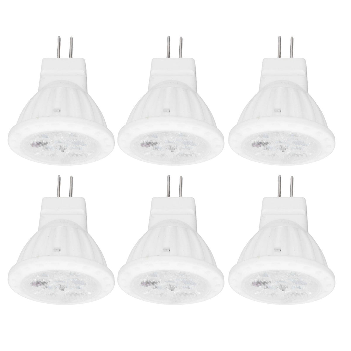 6pcs Brightness Dimming LED Spot Light Bulbs 360LM MR11 LED Landscape Track Light with Ceramic GU4 Base 110V 4W Warm Light 3000K