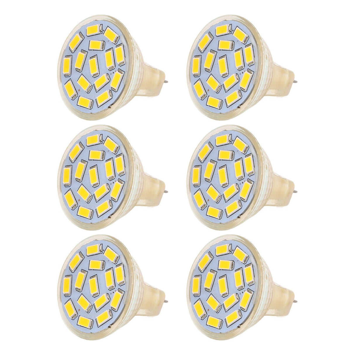 6Pcs GU4 LED Bulb 270LM 15LED Energy Saving Light Bulb MR11 Track Lamp Beads 12V 3W Warm Light 3000K