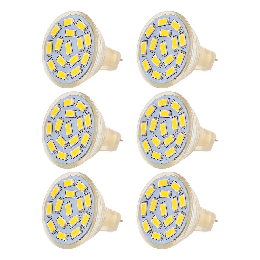 6Pcs GU4 LED Bulb 270LM 15LED Energy Saving Light Bulb MR11 Track Lamp Beads 12V 3W Warm Light 3000K