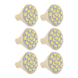 6Pcs GU4 LED Bulb 270LM 15LED Energy Saving Light Bulb MR11 Track Lamp Beads 12V 3W Warm Light 3000K