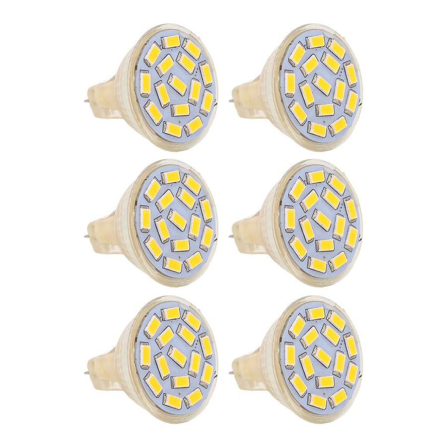 6Pcs GU4 LED Bulb 270LM 15LED Energy Saving Light Bulb MR11 Track Lamp Beads 12V 3W Warm Light 3000K