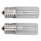 2Pcs Refrigerator Cabinet Light Deodorant Mite Removal E17 Lamp 10V 3W UVC Light Bulb