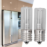 2Pcs Refrigerator Cabinet Light Deodorant Mite Removal E17 Lamp 10V 3W UVC Light Bulb