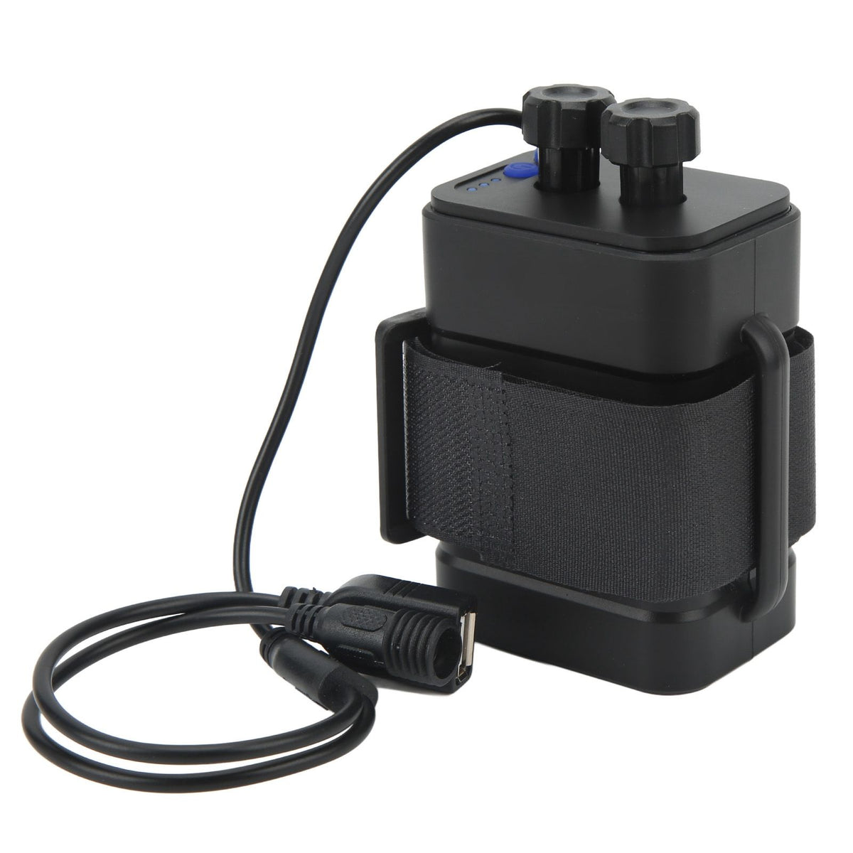 Battery Charge Case Box ABS Waterproof 8.4V for 6pcs 18650 Lithium Batteries USB DC Two Ports with Cable for Outdoor Traveling Camping